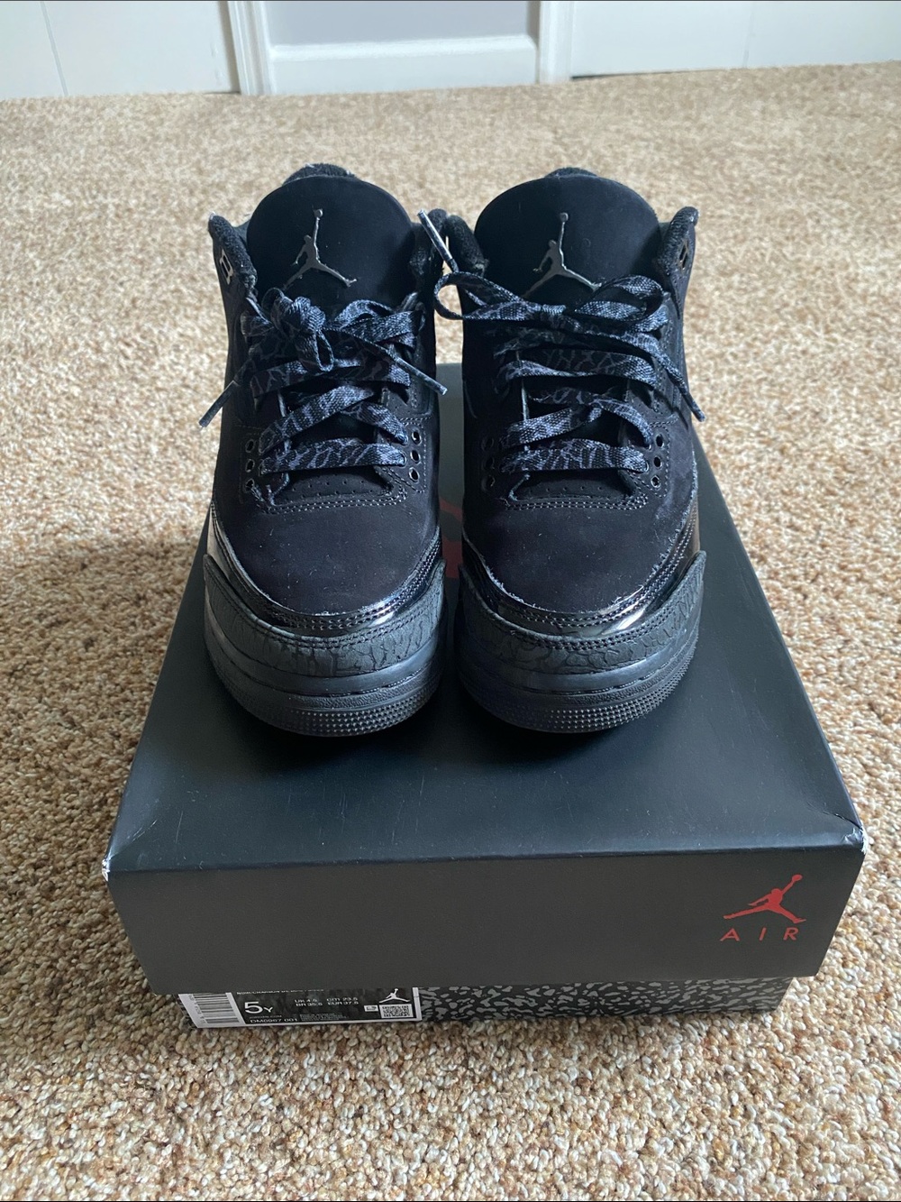 Jordan Black Elephant Print Low-Top Sneakers